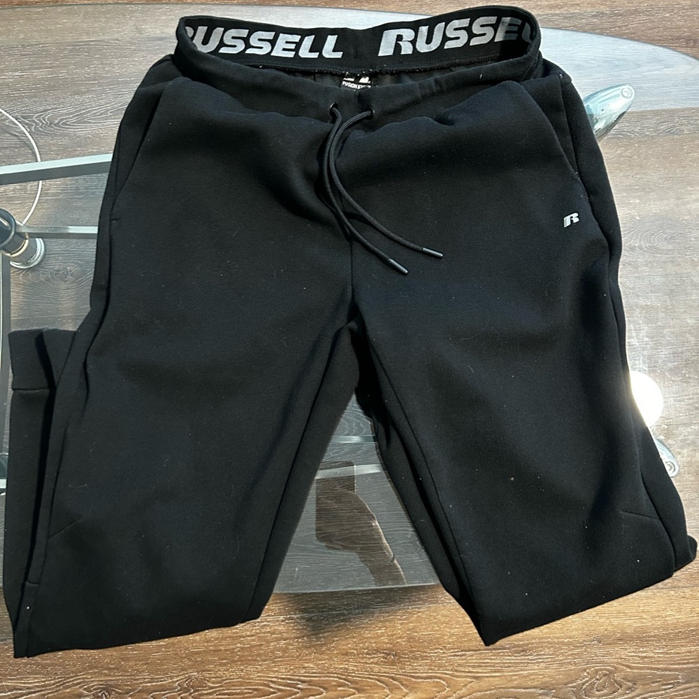 Russell Athletic Black Joggers with Drawstring Waist